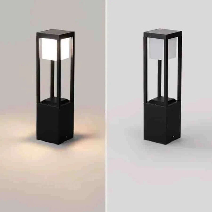 60cm Solar Cube Garden Light Outdoor Warm White LED