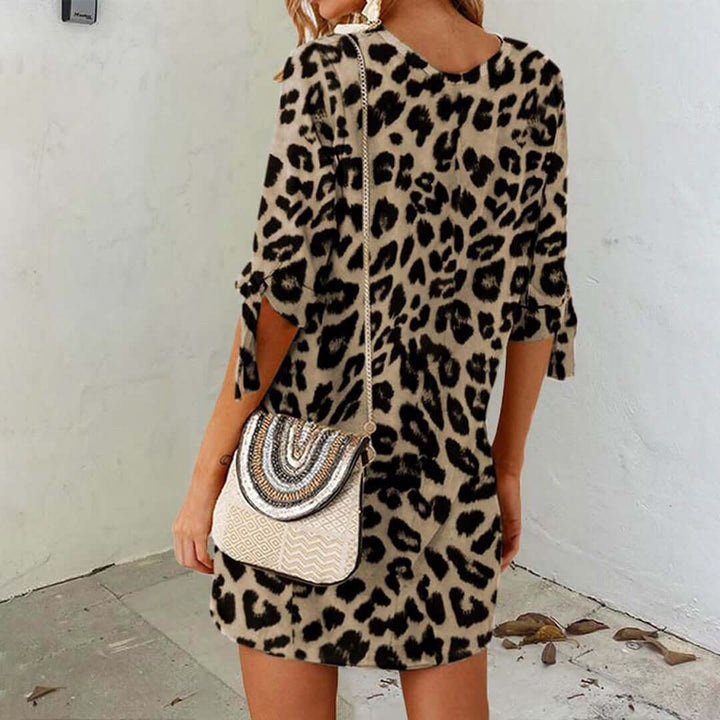 Leopard Print Mini Dress - Summer Dress