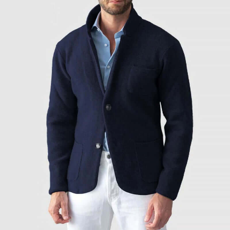 Men's Vintage Cardigan with Standard Collar