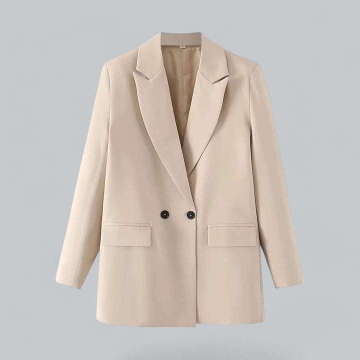 Fitted Longline Double-Breasted Blazer