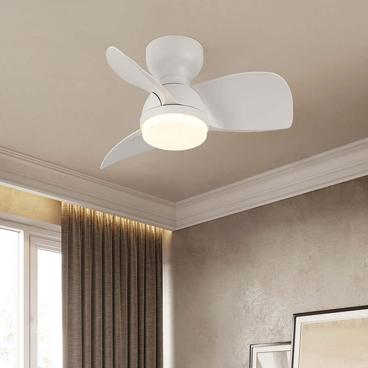 Modern Wooden Ceiling Fan with LED Light