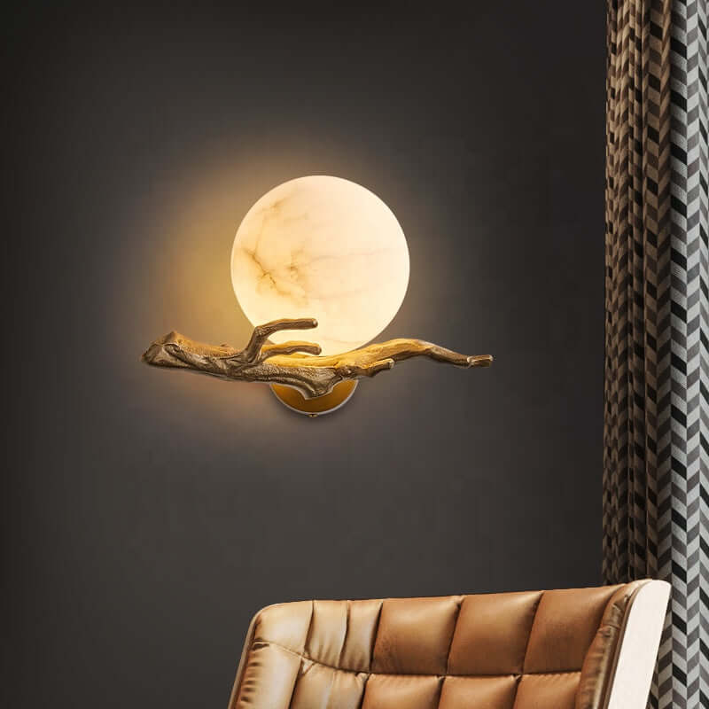 Marble & Copper Wall Lamp