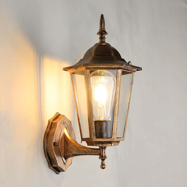 Retro Outdoor Glass Wall Light