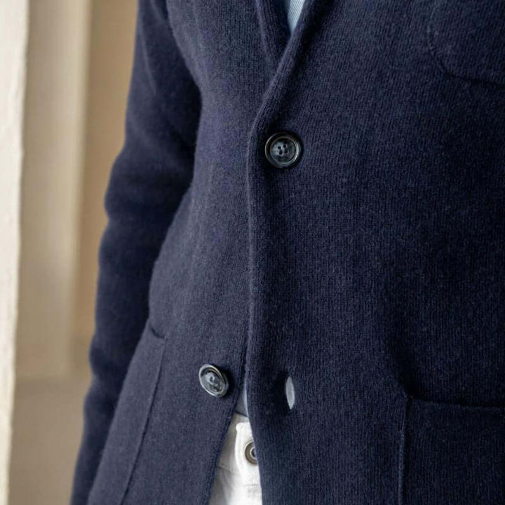 Men's Vintage Cardigan with Standard Collar