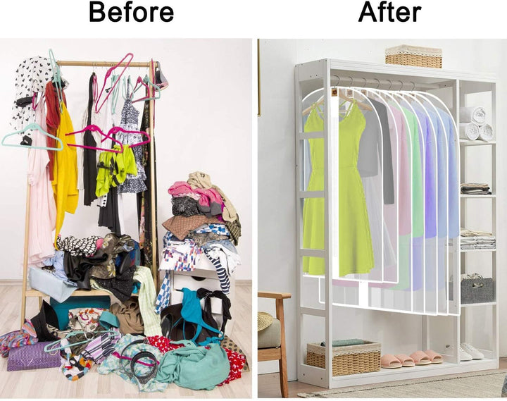 Extra-long dress bag (180cm) for formalwear protection and travel storage.