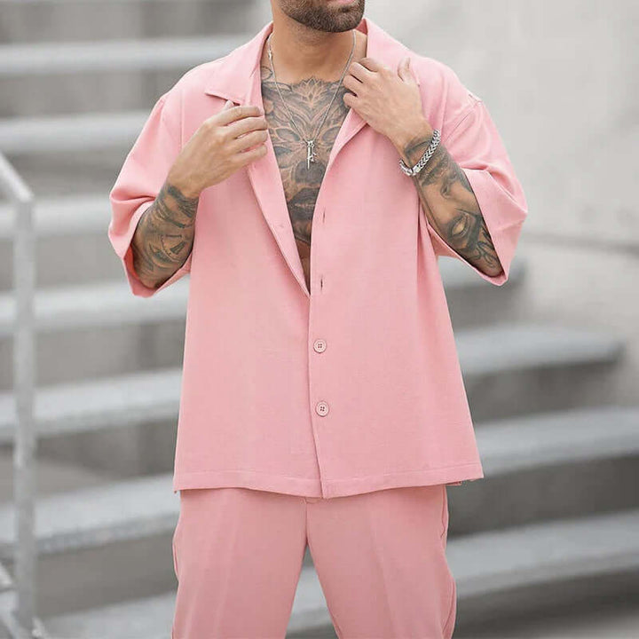 Men's Loose Fit Shirt and Pants Set