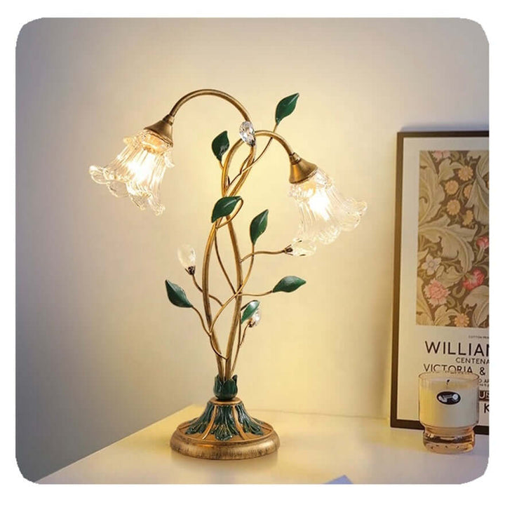 Elegant Crystal Flower Table Lamp