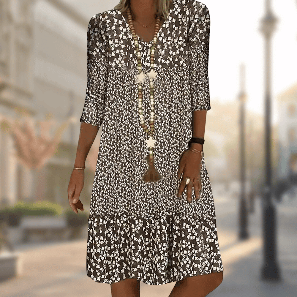 Floral Print Midi Dress - Summer Comfort