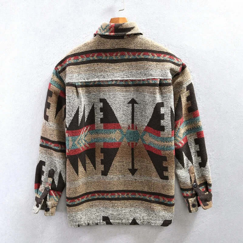 Southwestern Aztec Print Shirt Jacket