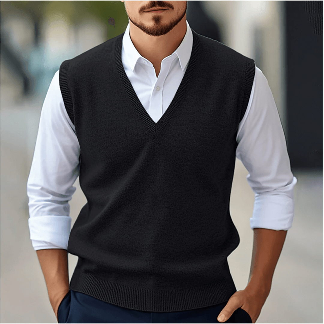 Sleeveless V-Neck Sweater