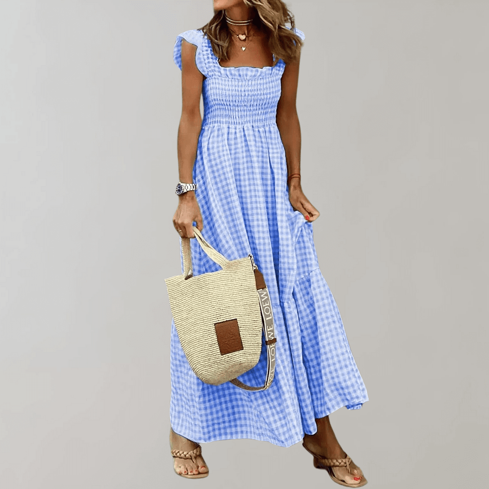 Vintage Check Summer Dress