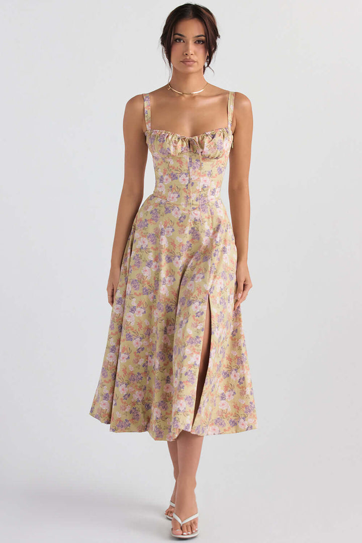 Printed Bustier Dress