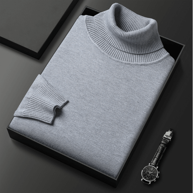 Men's Slim Fit Turtleneck Knitted Jumper