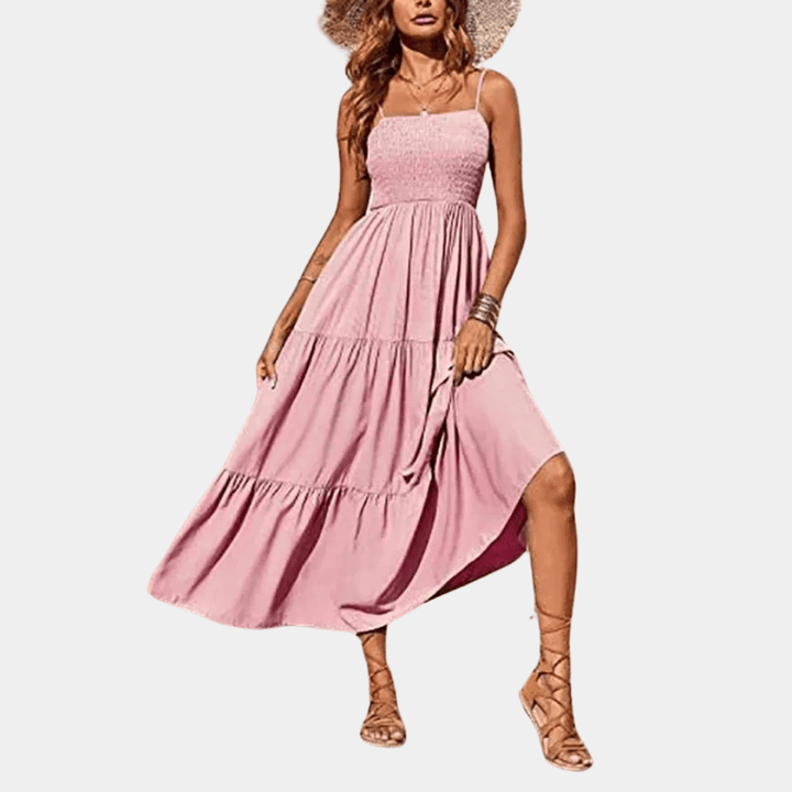 Women's Casual Layered Midi Dress