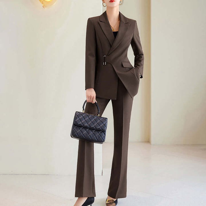 Women's Elegant Blazer and Trousers Set