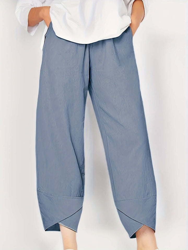 Women's Cropped Wide-Leg Trousers