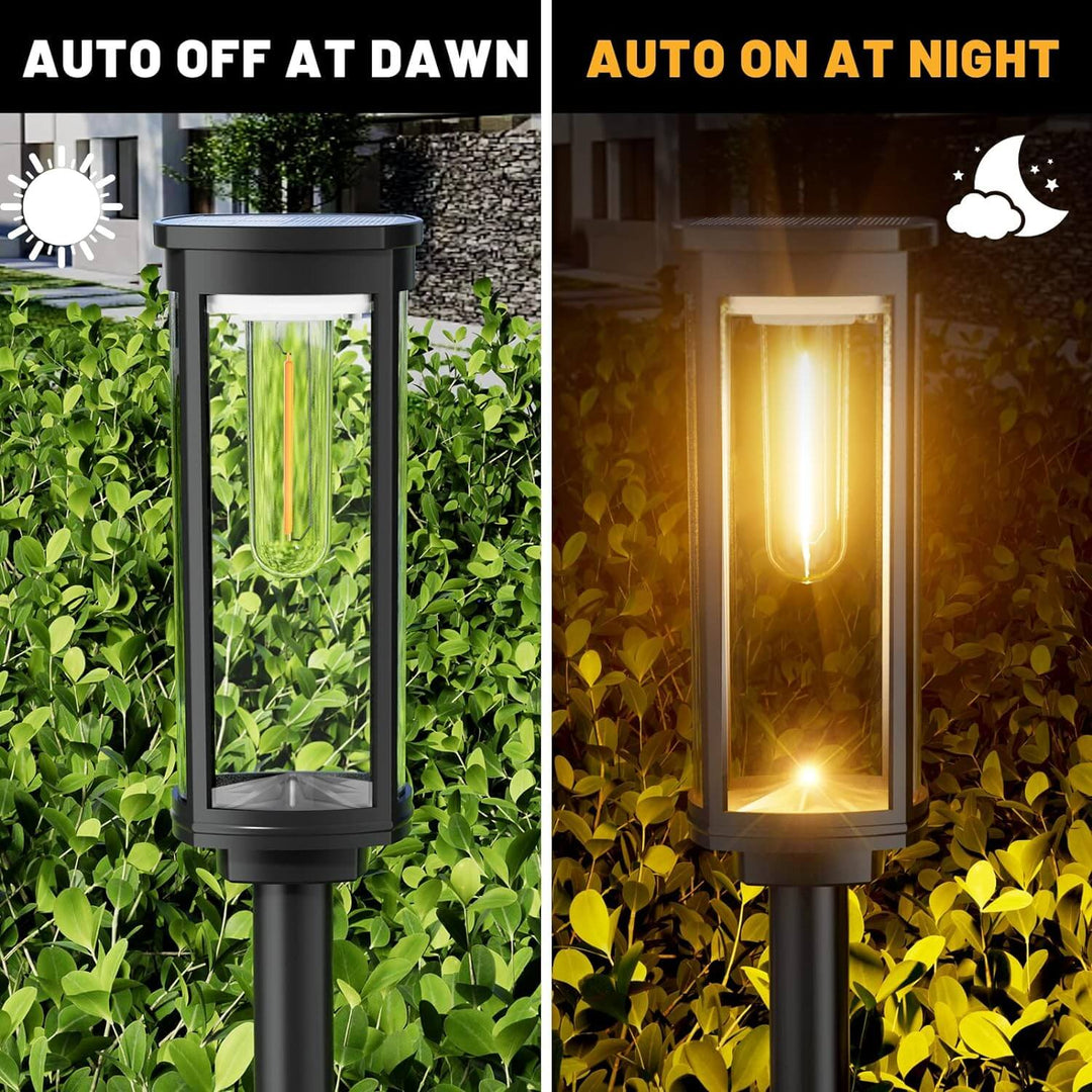 Solar Garden Lantern Outdoor LED Light with Stake