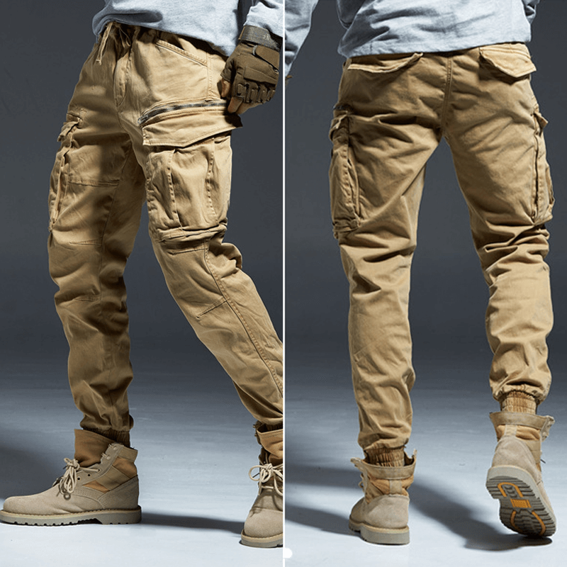Men's Elastic Waist Cargo Pants