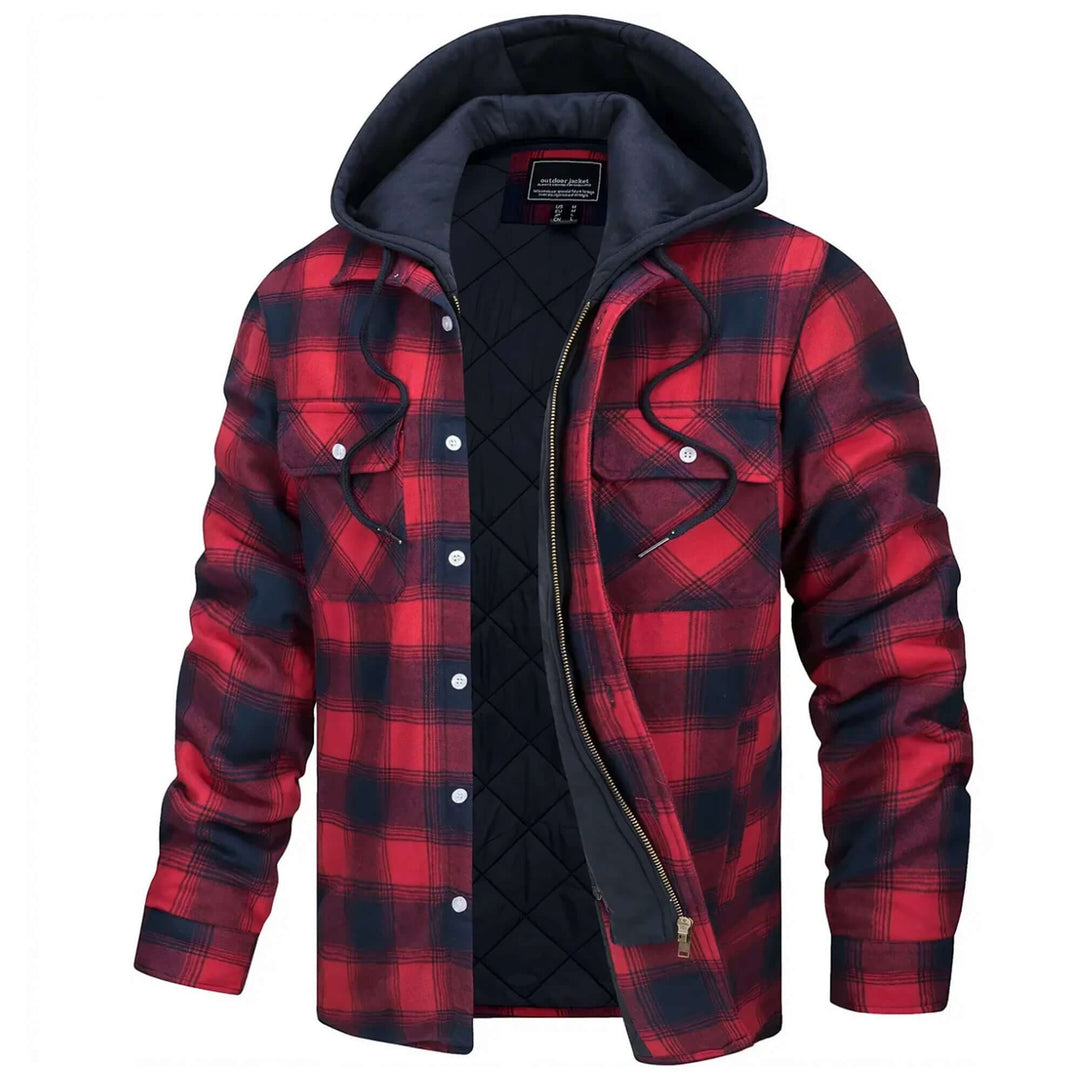 Men's Checked Long Sleeve Casual Jacket