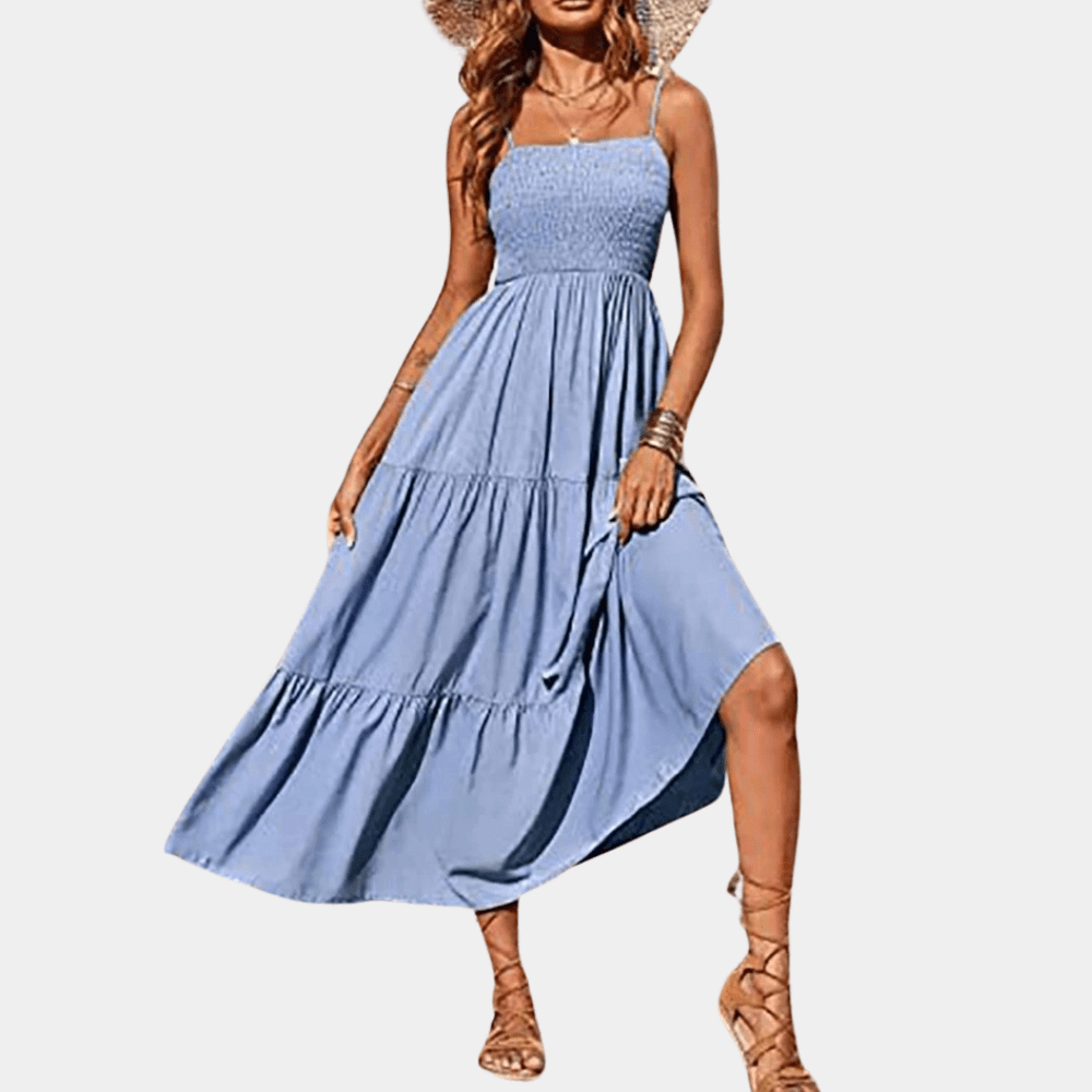 Women's Casual Layered Midi Dress
