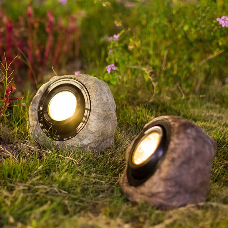 Solar Rock Garden Light - Outdoor LED Landscape Lighting