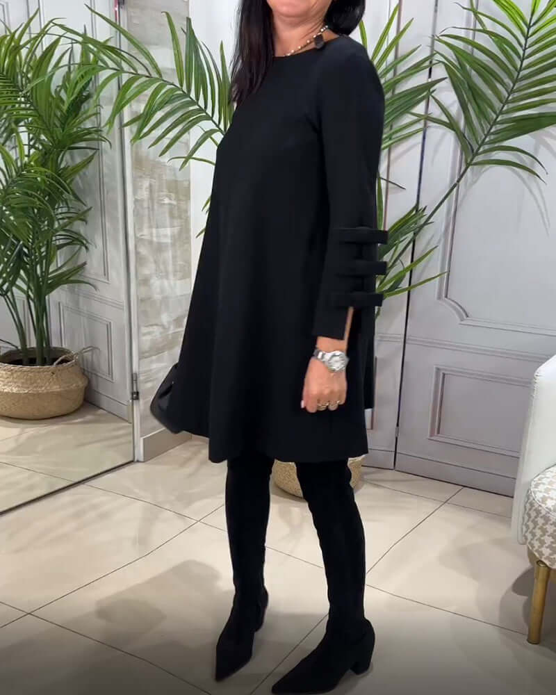 Women's Casual Long-Sleeve Stretch Dress