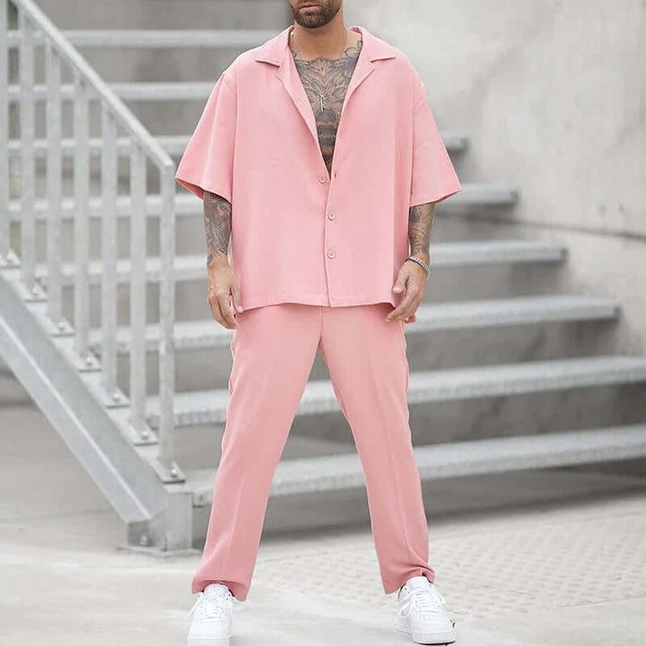 Men's Loose Fit Shirt and Pants Set