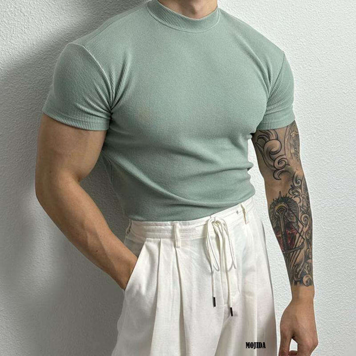 Men's Fitted Ribbed Knit Top