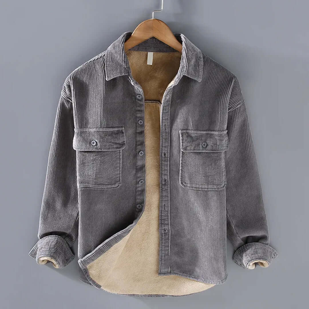 Men's corduroy sherpa-lined jacket