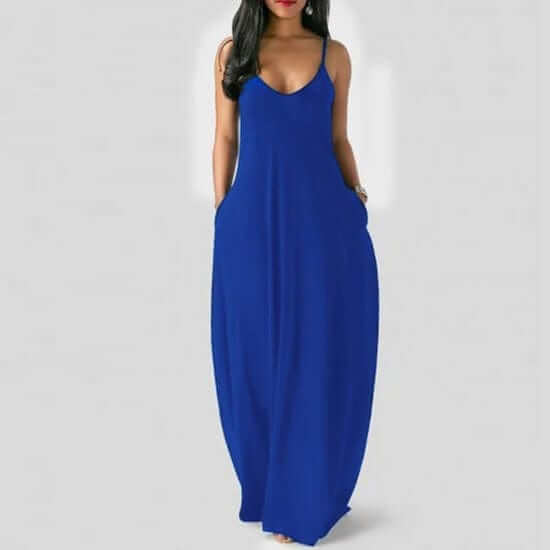 Elegant Sleeveless Pocket Dress
