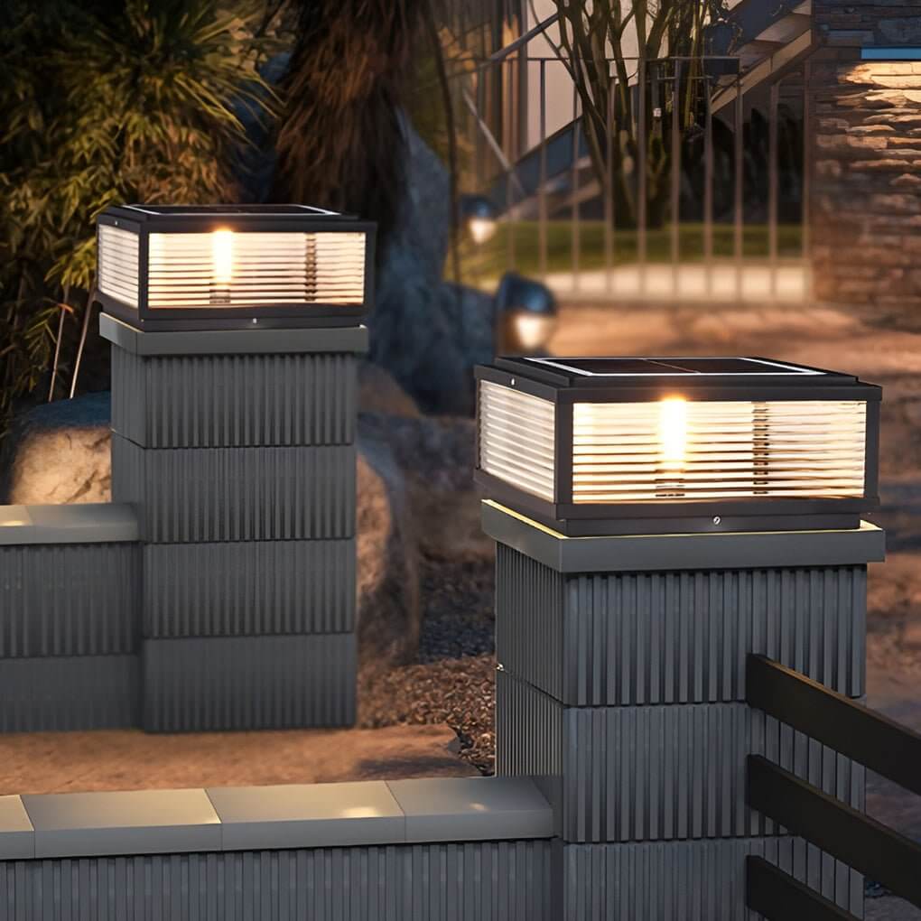 Modern Outdoor LED Pillar Mount Post Light