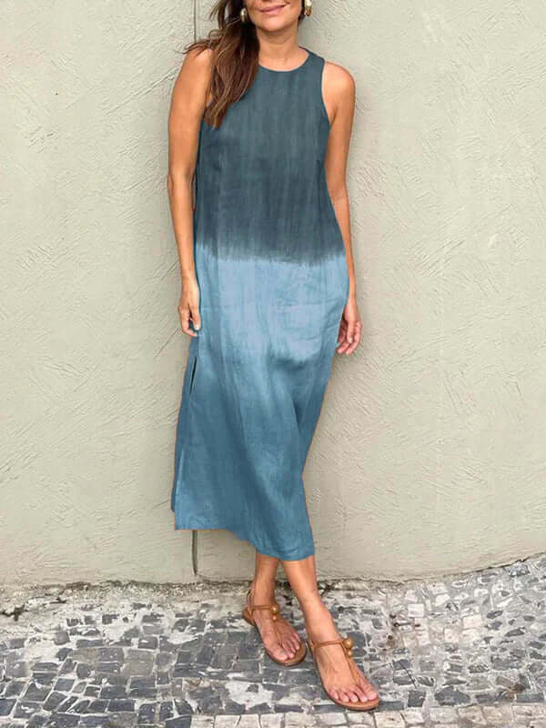 Ombre Print Summer Dress