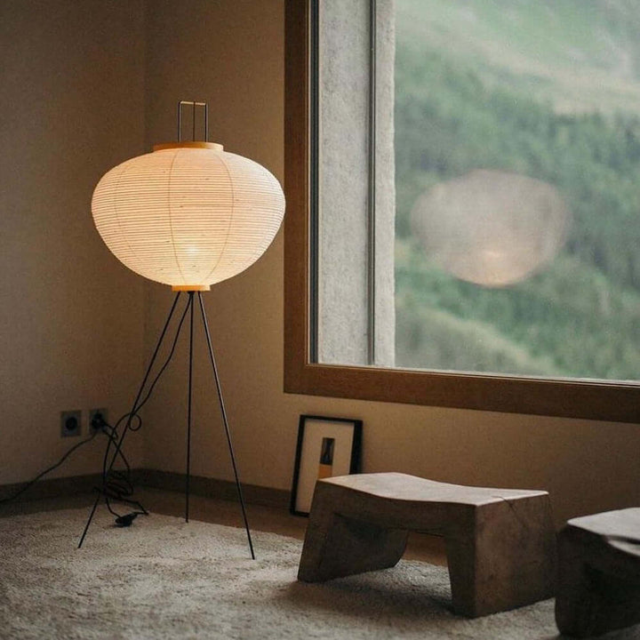 Elegant Paper Floor Lamp with Diffused Lighting