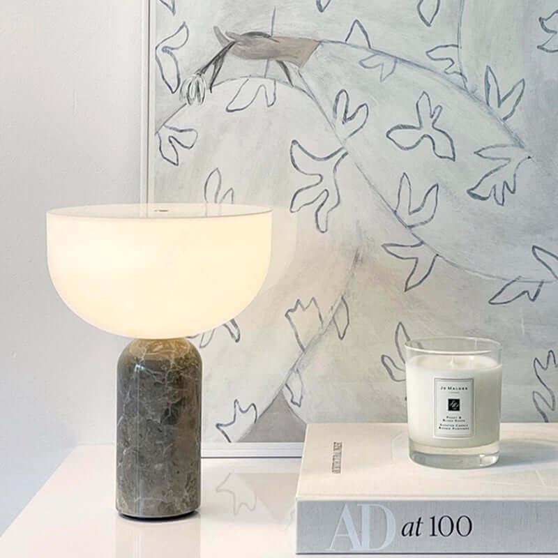 Modern Marble Table Lamp with LED Light