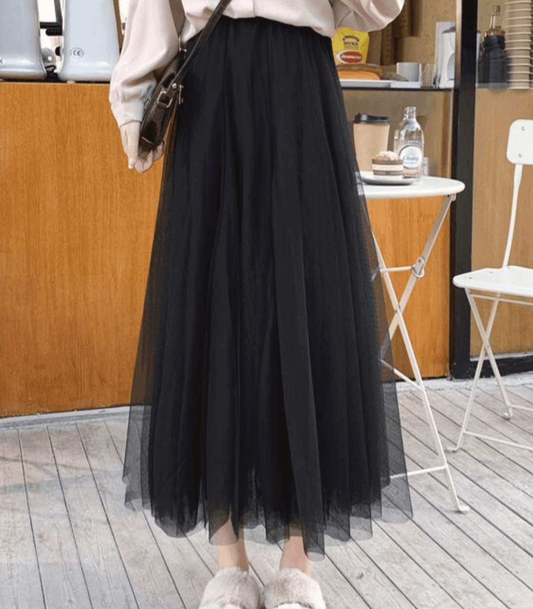 Women's Ankle-Length High-Waist Flowing Skirt