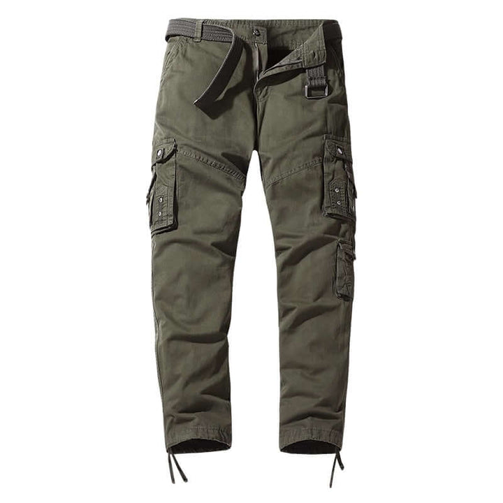 Men's Relaxed Fit Cargo Trousers with Adjustable Cuffs