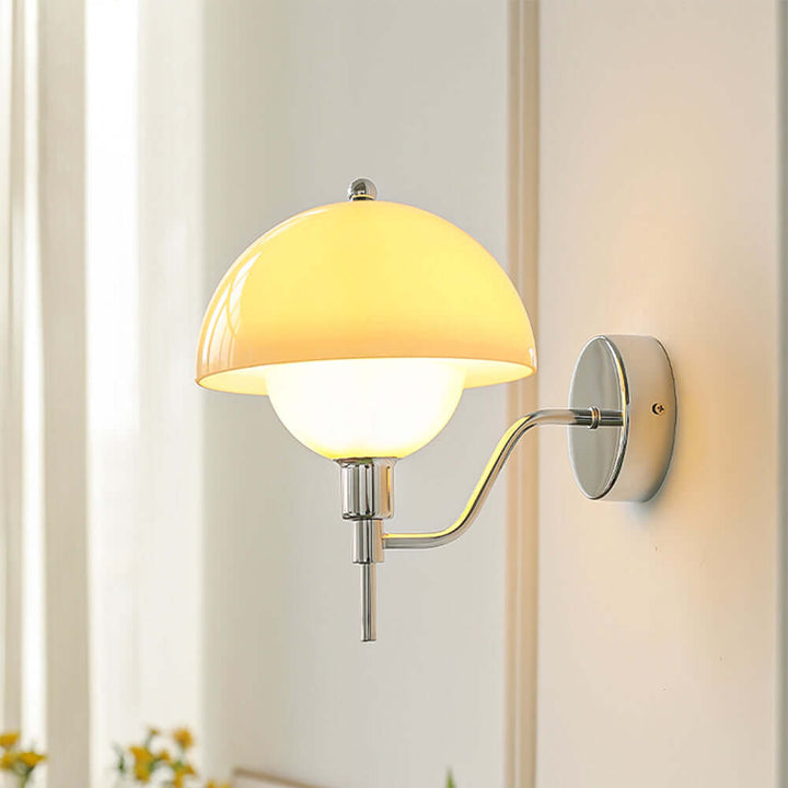 Elegant Mushroom Glass Wall Light