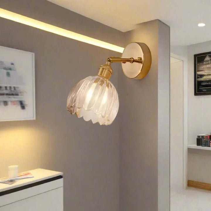 Tulip Flower Bud Glass Wall Lamp
