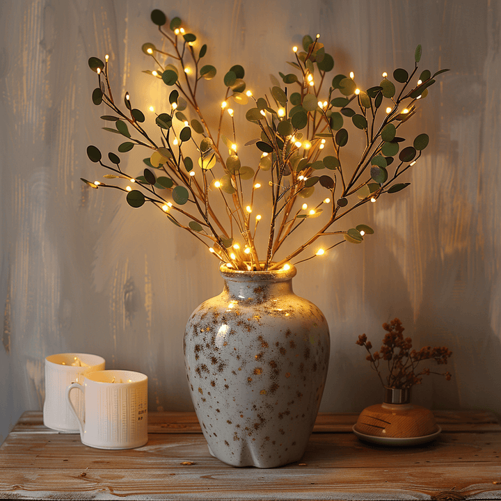 LED Fairy Light Olive Branch 70cm Warm White Battery Operated