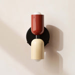 Red & Beige
