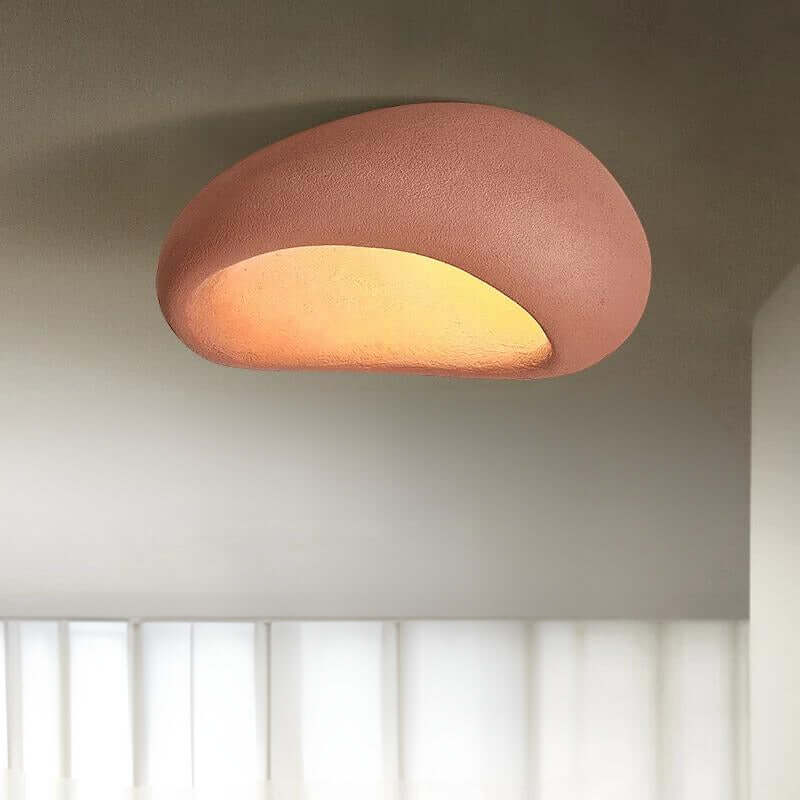 Wabi-Sabi Style Resin Ceiling Light Fixture