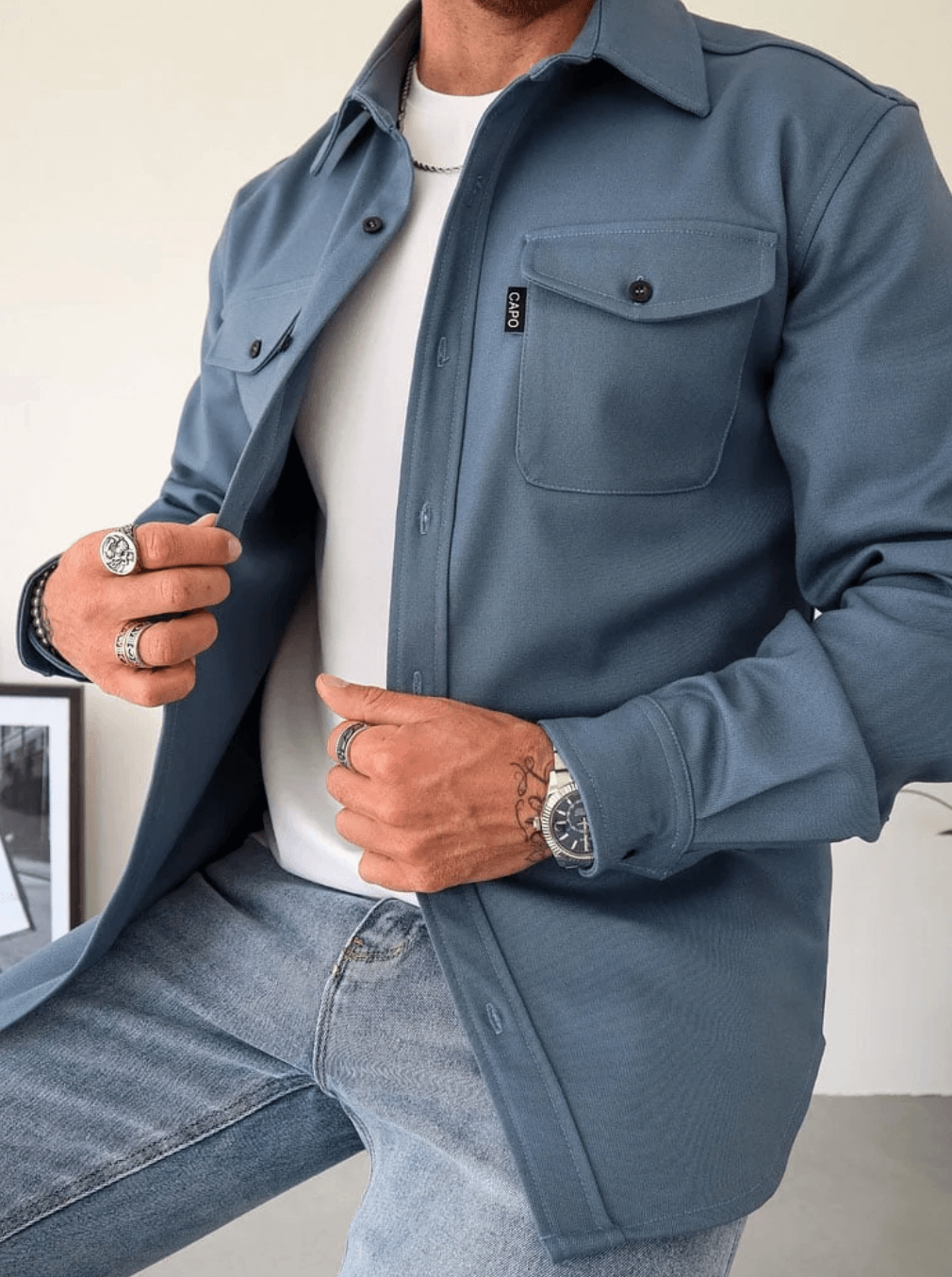 Modern Men's Shirt Jacket