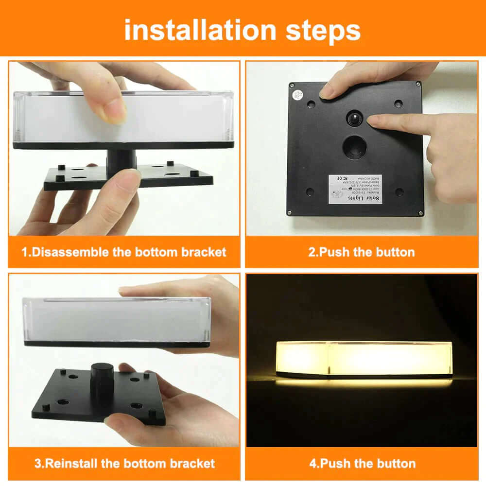 Solar LED Outdoor Wall Light - IP65 Waterproof