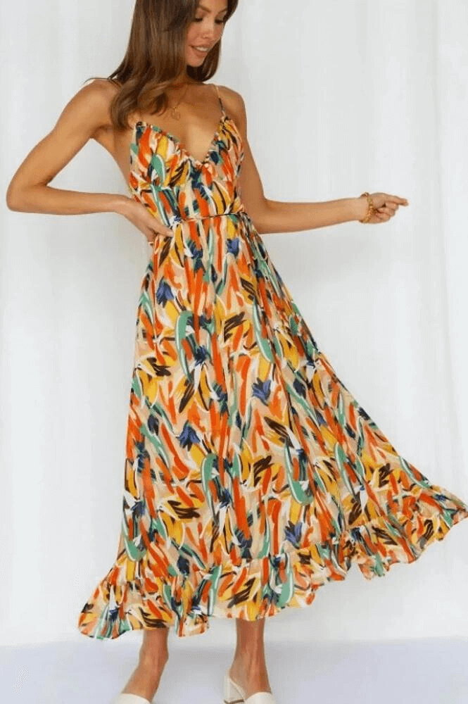 Bohemian Floral Summer Dress
