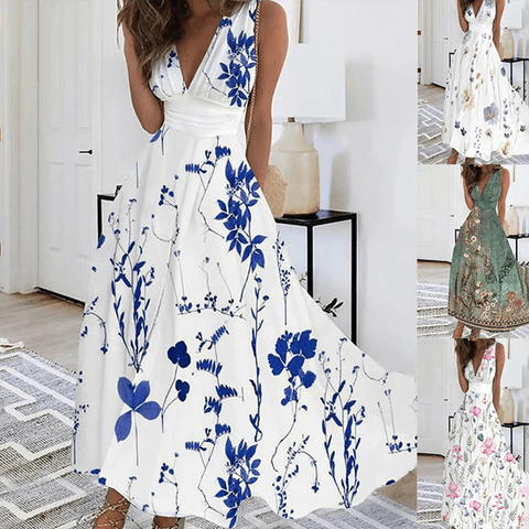Elegant Floral Maxi Dress for Women