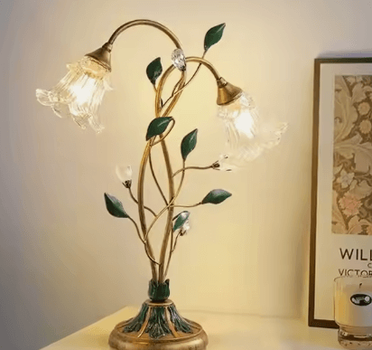 Elegant Crystal Flower Table Lamp