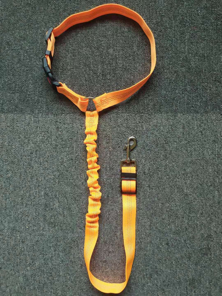 "Adjustable dog car seat belt providing safety, comfort, and tangle-free movement during car rides, easy to install."