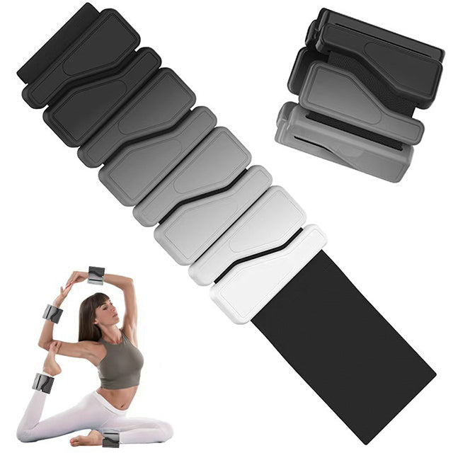 "Adjustable silicone wrist and ankle weights for women, sleek and stylish design, wearable as fitness bracelets."