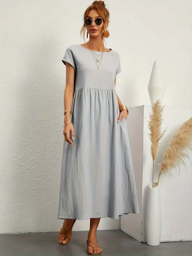Summer Sleeveless Dress with Handbag