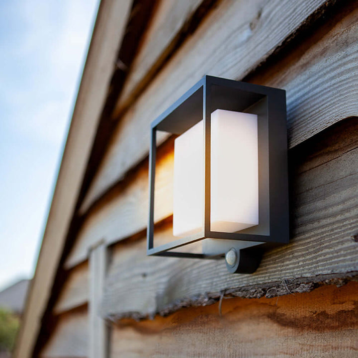 Solar Powered Outdoor Wall Lamp with Sensor, IP65 Waterproof, Acrylic